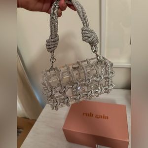 Cult Gaia Bess shoulder clear purse clutch